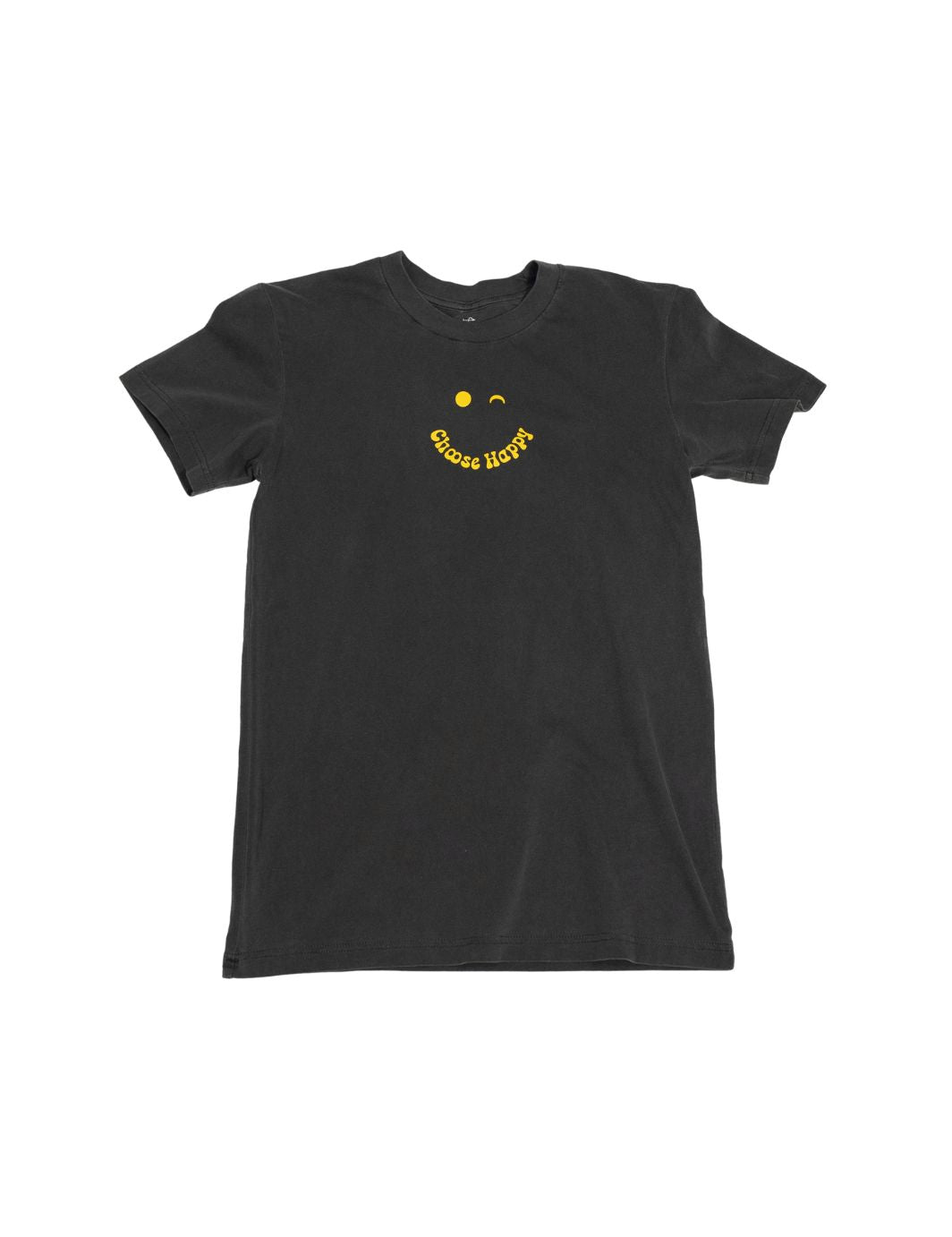 Choose Happy Smiley Tee - Pigment Black