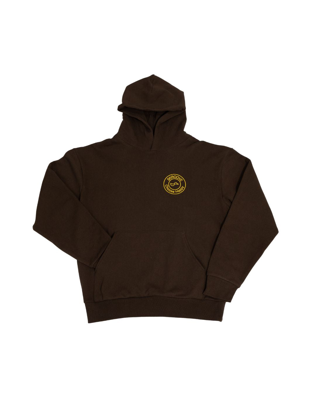 Choose Happy Classic Heavyweight Hoodie - Brown