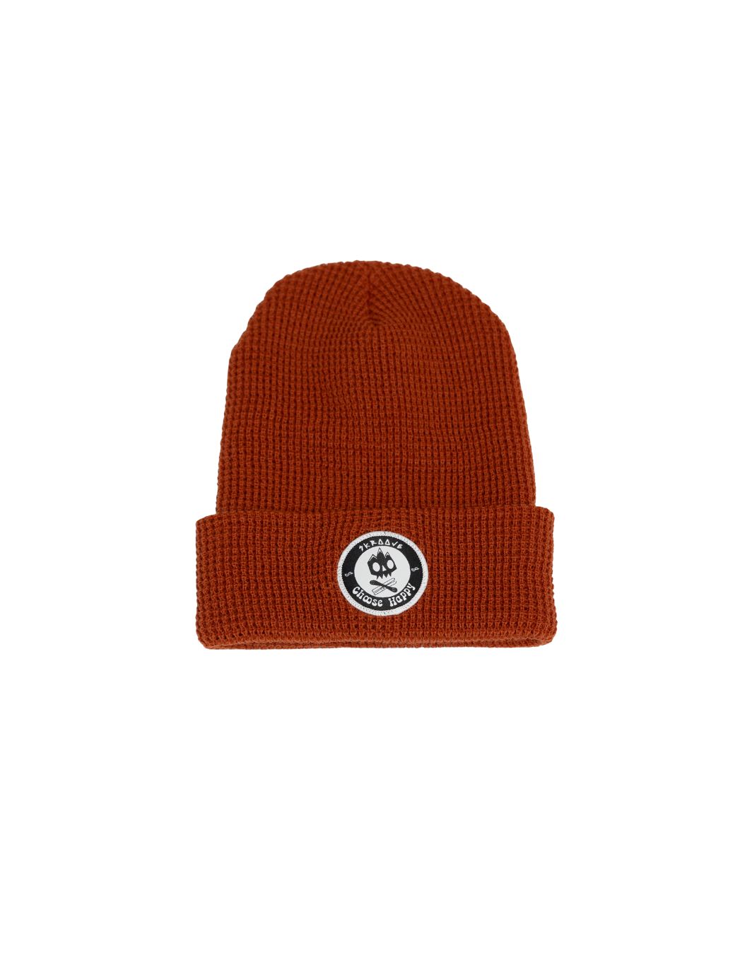 Choose Happy Shred Squad Waffle Beanie - Rust