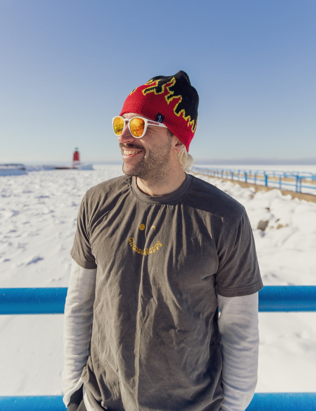 Fuego Skull Cap Beanie - Red