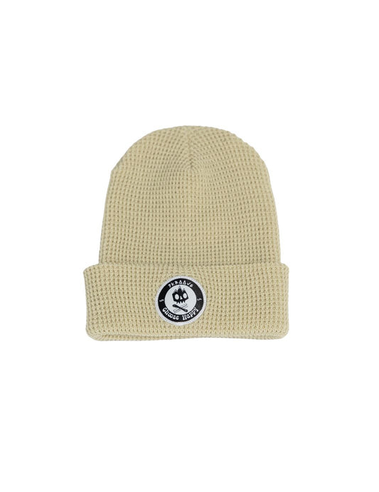 Choose Happy Shred Squad Waffle Beanie - Cream