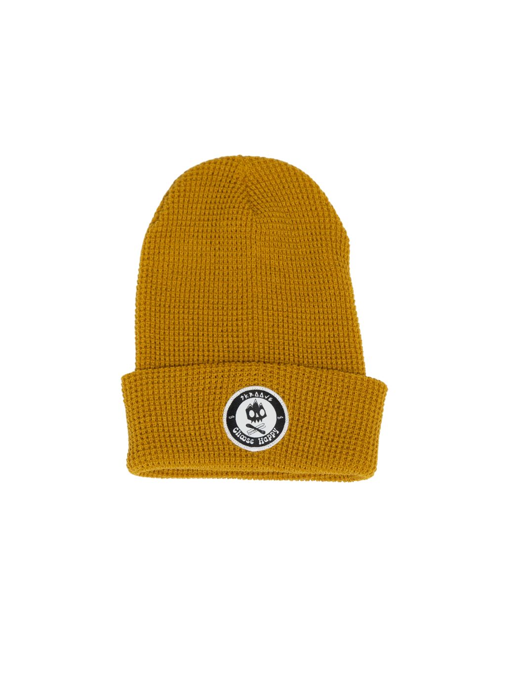 Choose Happy Shred Squad Waffle Beanie - Mustard