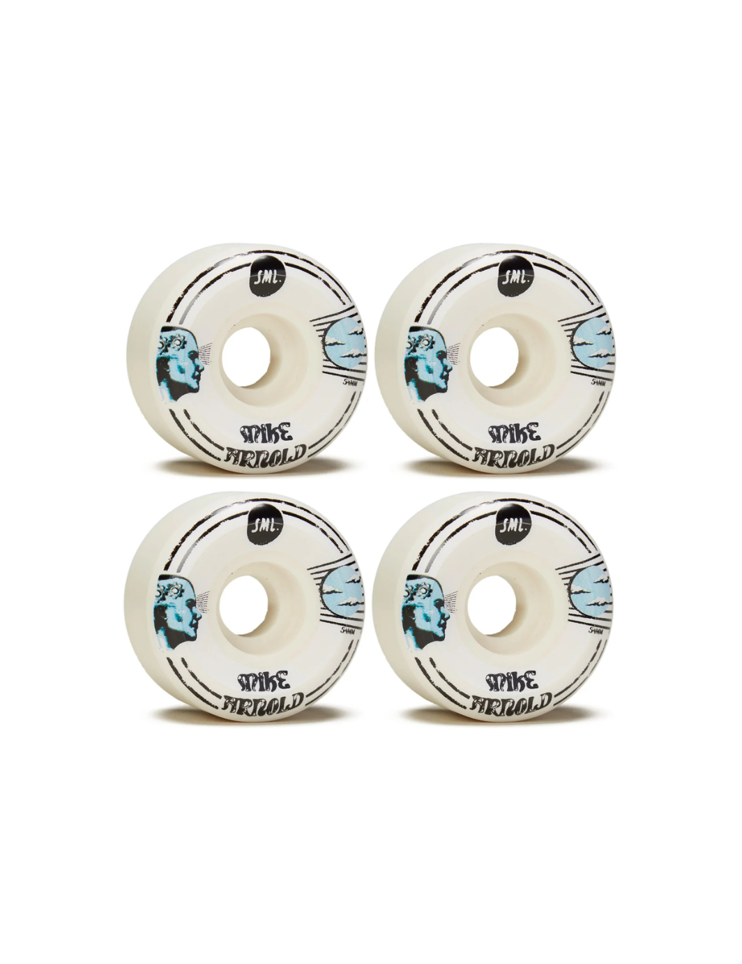 Sml Skateboard Wheels 54mm Mike Arnold Lucidity V-Cut 99A White