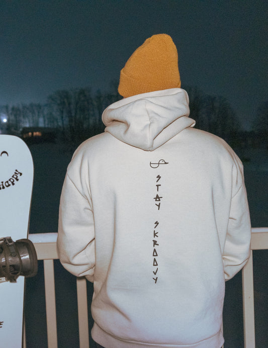 Choose Happy Smiley Heavyweight Hoodie - Ivory