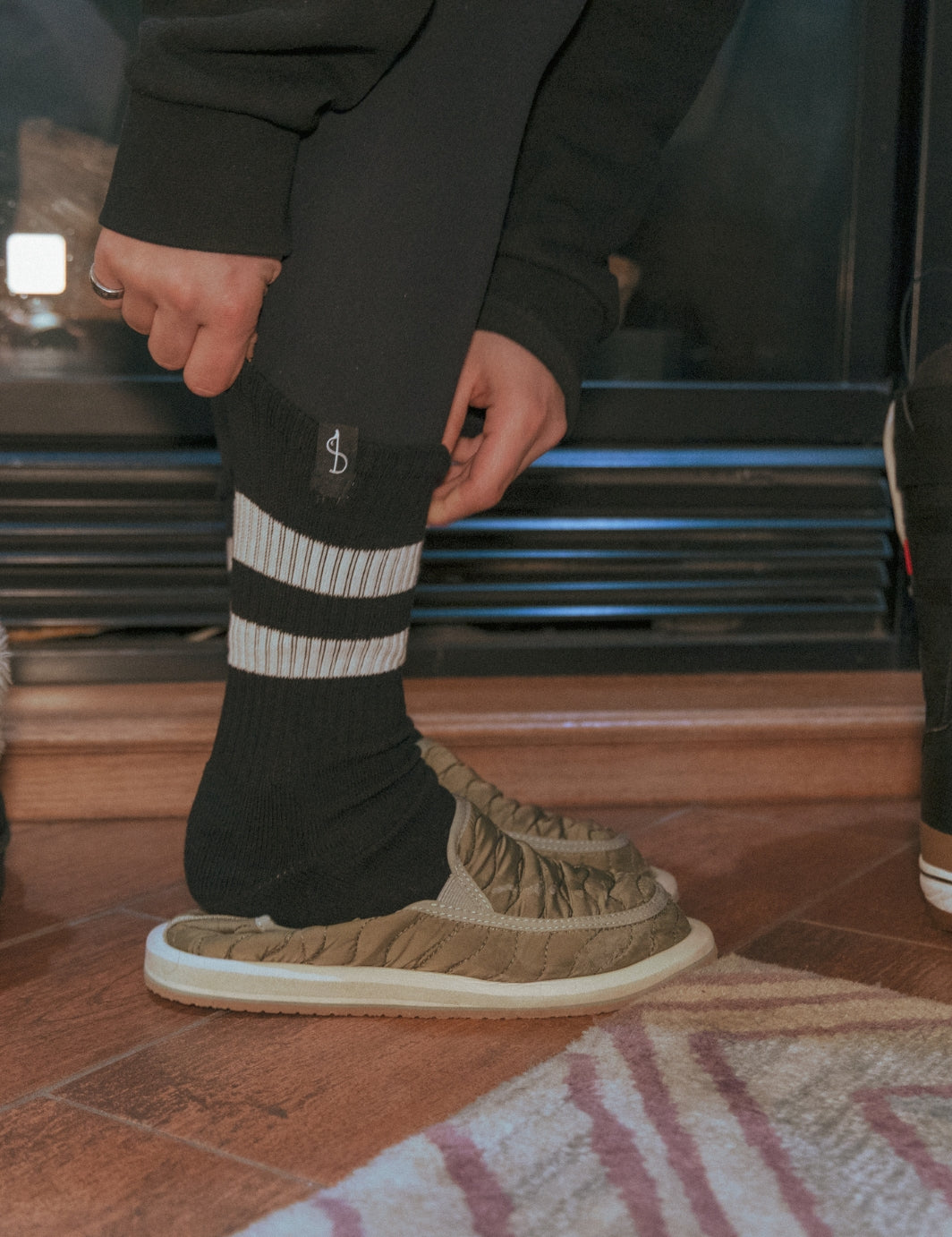 Duck Classic Stripe Sock - Black