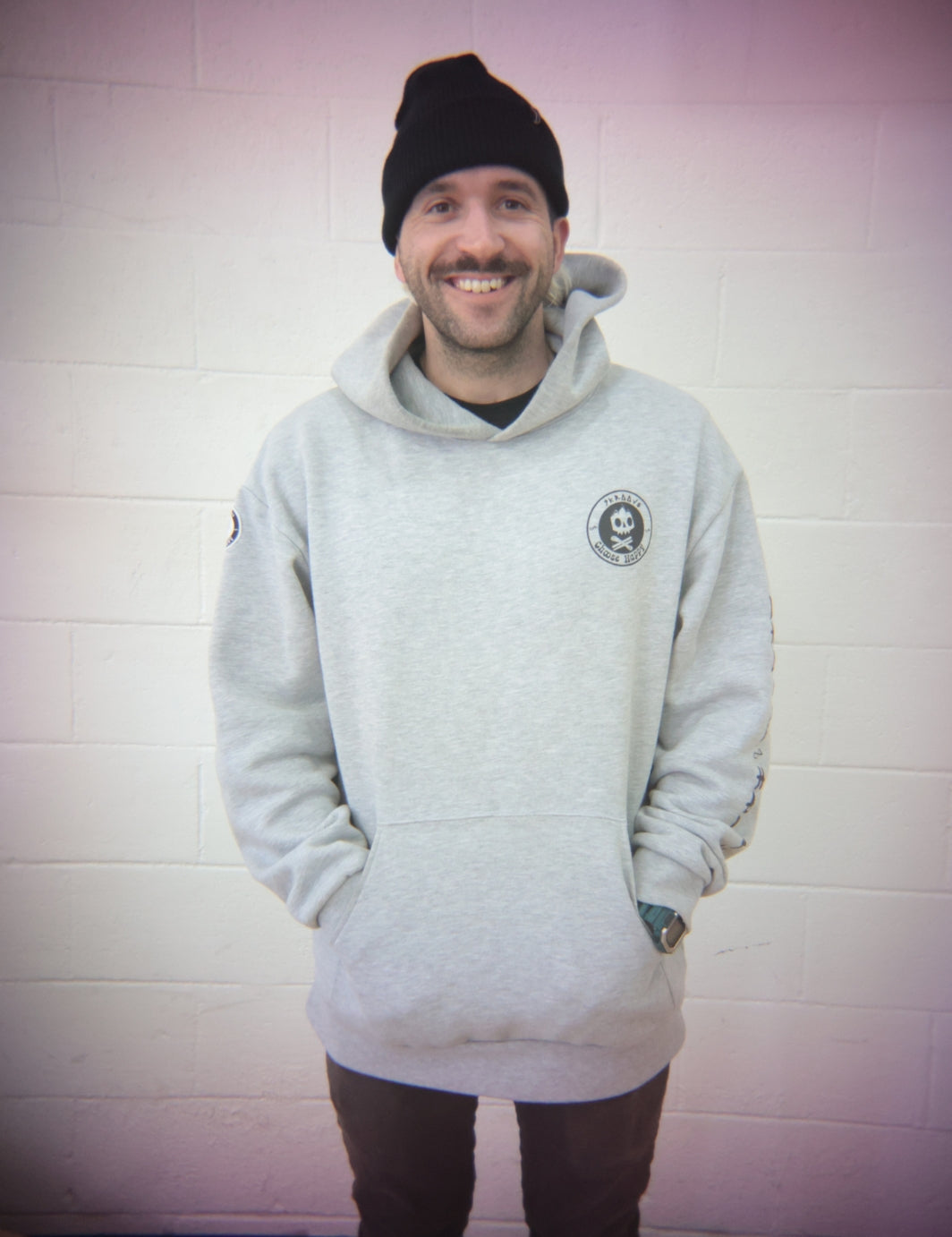 Choose Happy Shred Squad Hoodie - Grey Heather