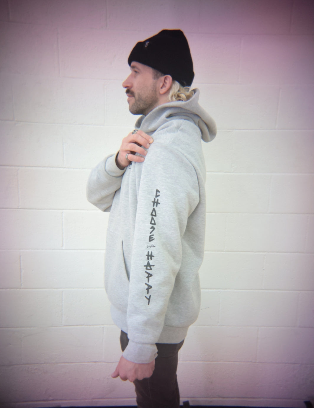 Choose Happy Shred Squad Hoodie - Grey Heather