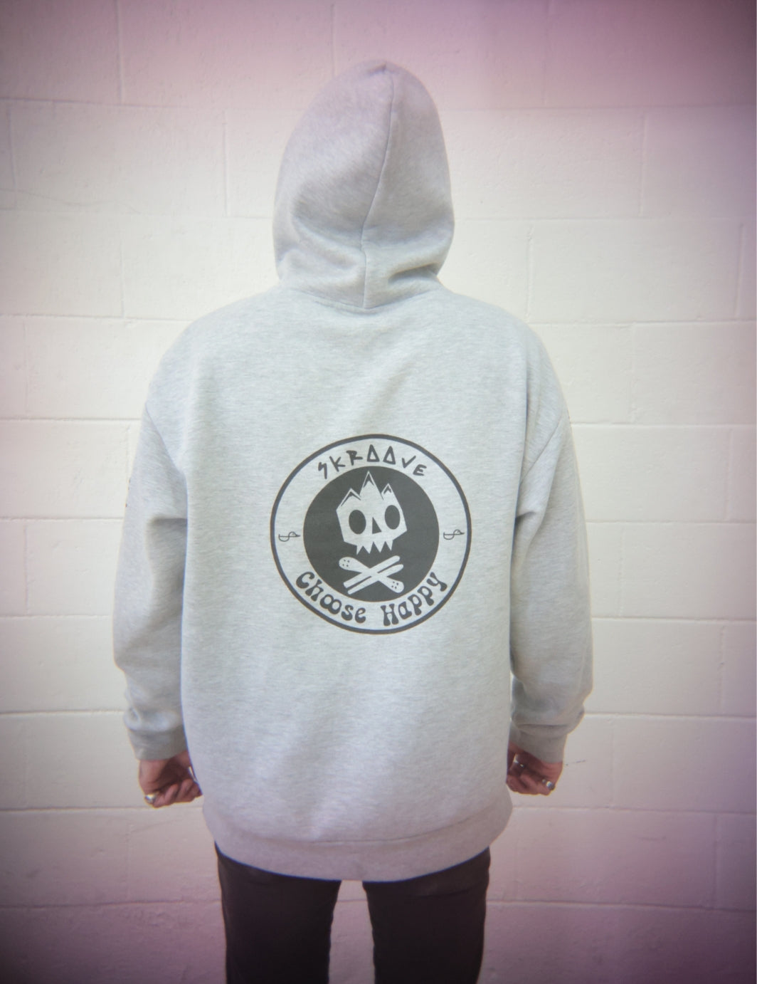 Choose Happy Shred Squad Hoodie - Grey Heather