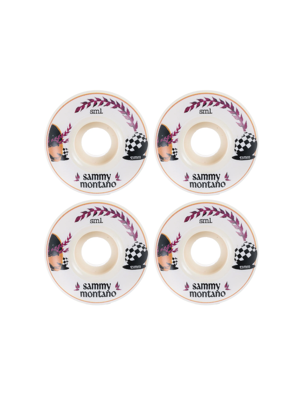 Sml Skateboard Wheels 53mm Sammy Montano Lucidity OG Wide 99A White