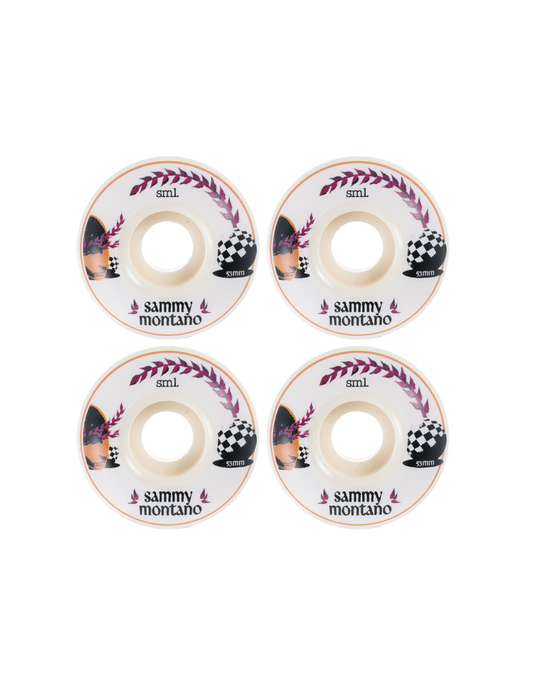 Sml Skateboard Wheels 53mm Sammy Montano Lucidity OG Wide 99A White