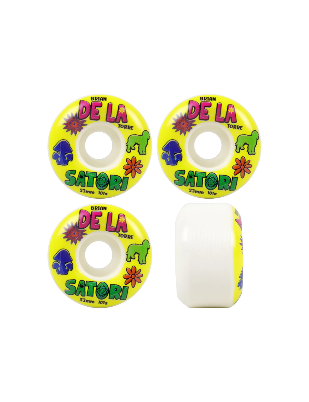 Satori Skateboard Wheels 53mm Brian Delatorre De La Conical 101A