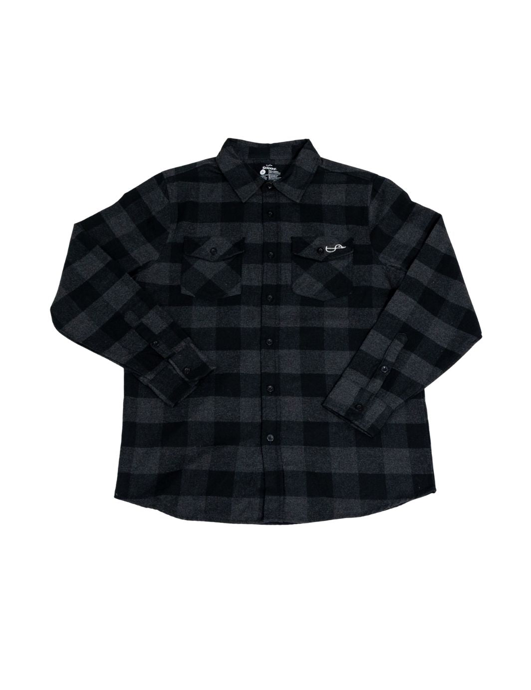 Duck Flannel - Charcoal & Black