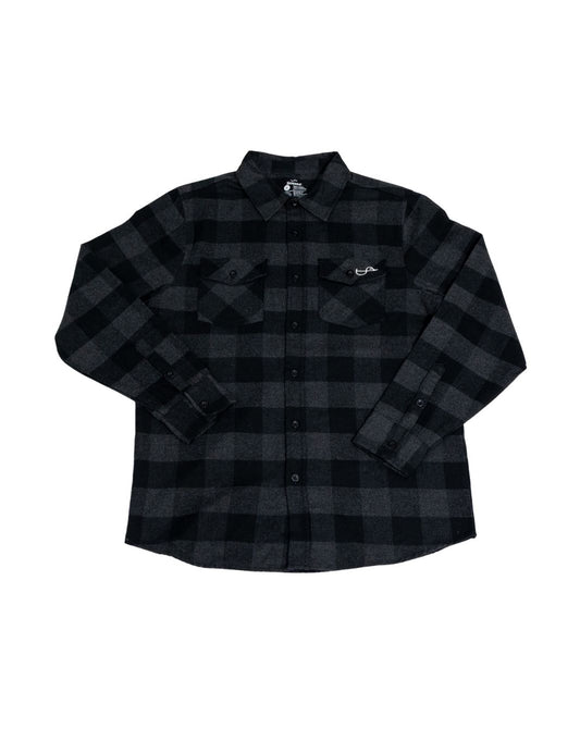 Duck Flannel - Charcoal & Black