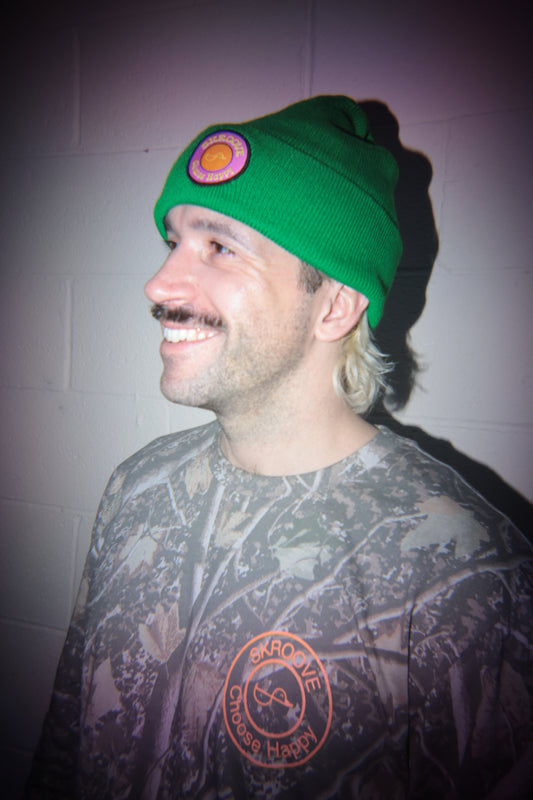 Groovy Choose Happy Snowday Beanie - Kelly Green
