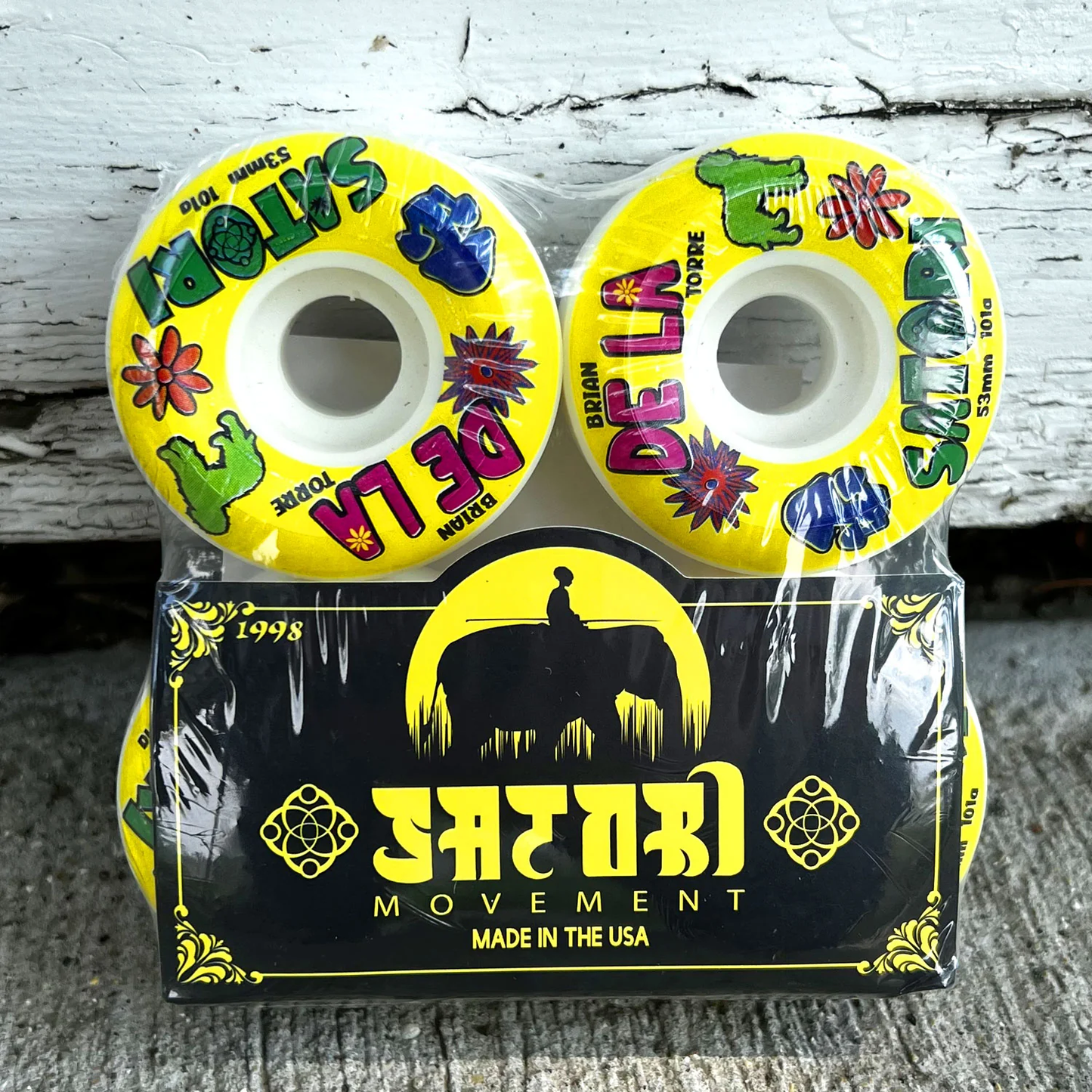 Satori Skateboard Wheels 53mm Brian Delatorre De La Conical 101A
