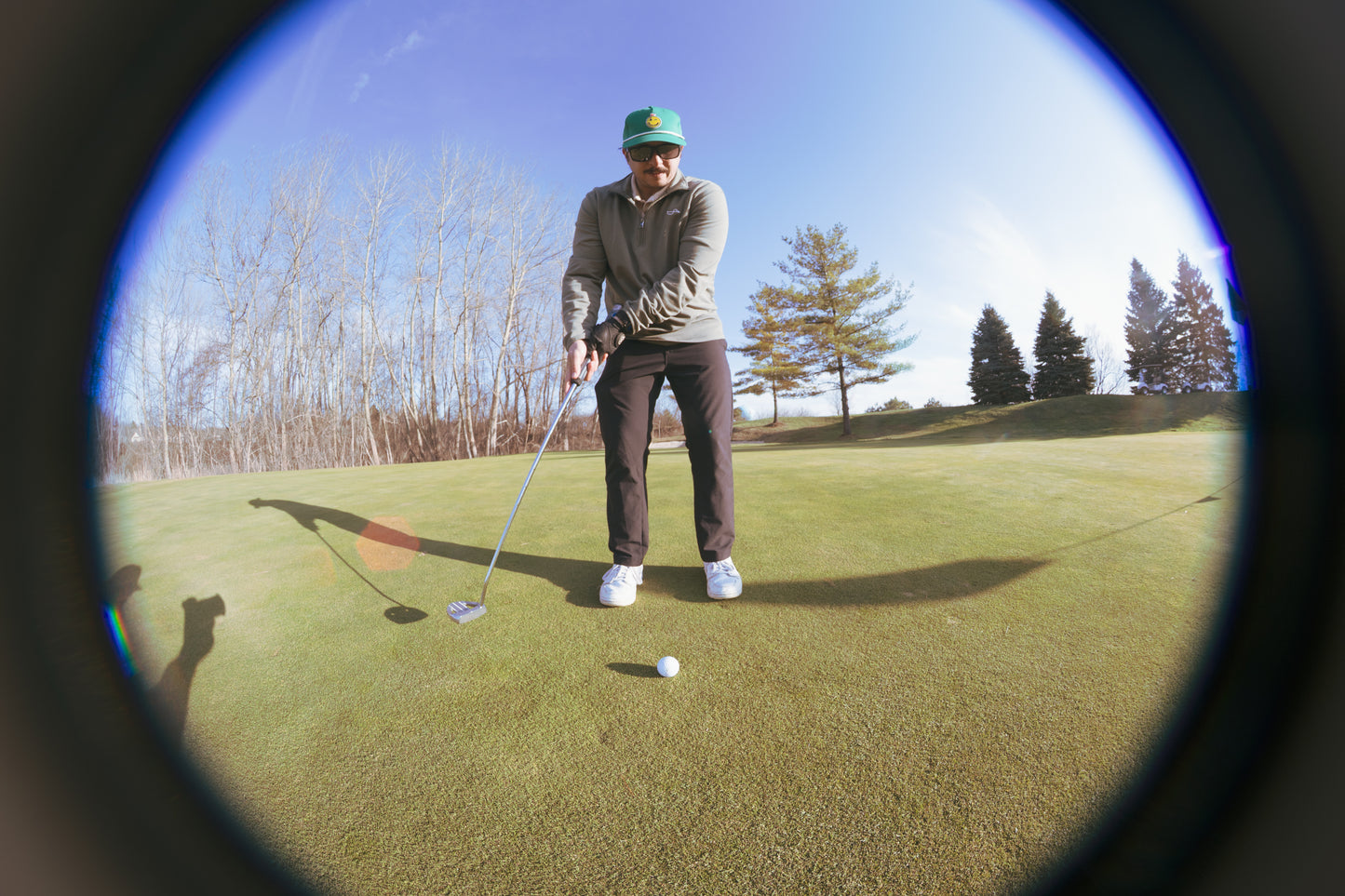 Smiley Golf Ball Rope Hat - Kelly Green