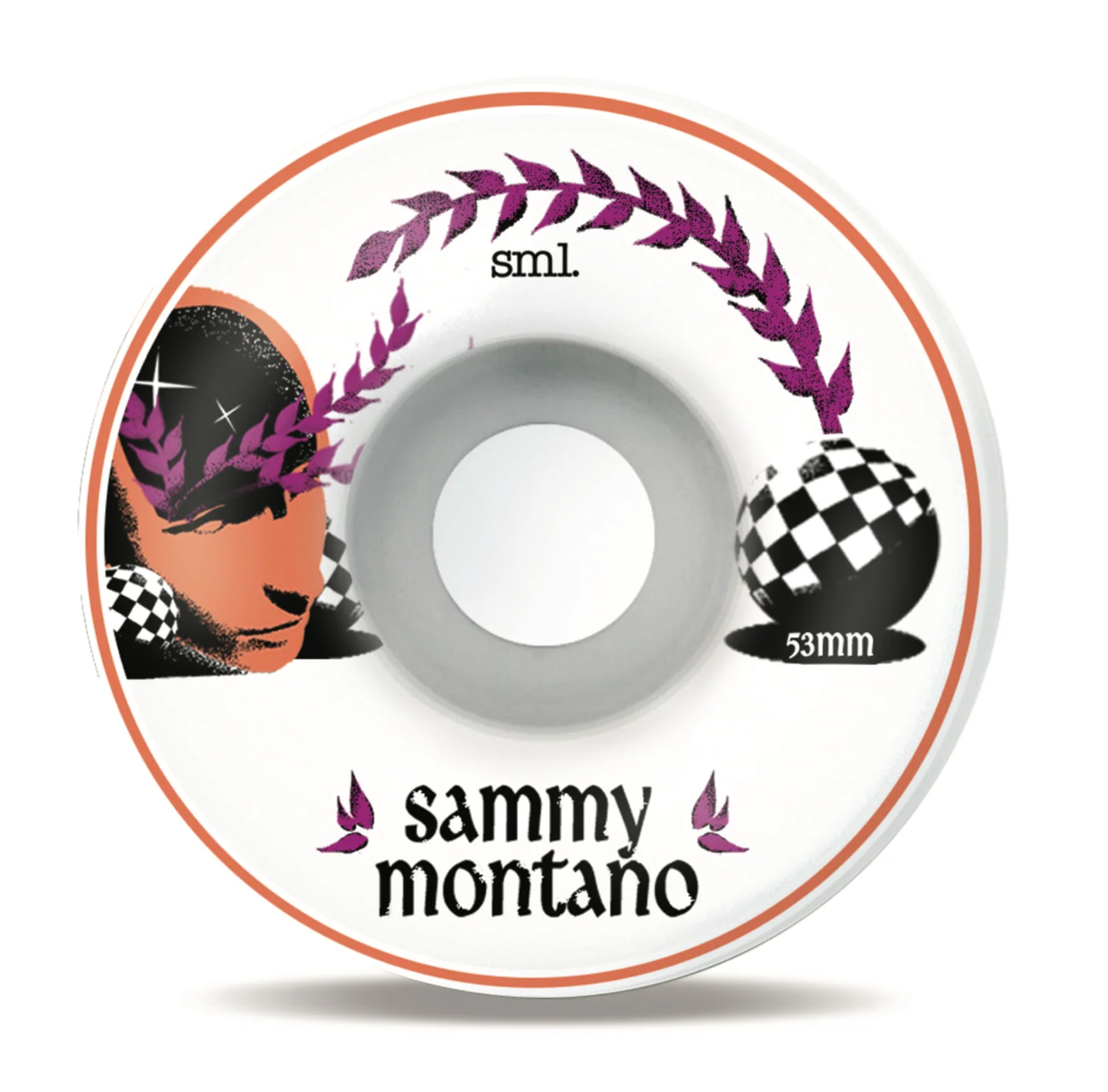 Sml Skateboard Wheels 53mm Sammy Montano Lucidity OG Wide 99A White