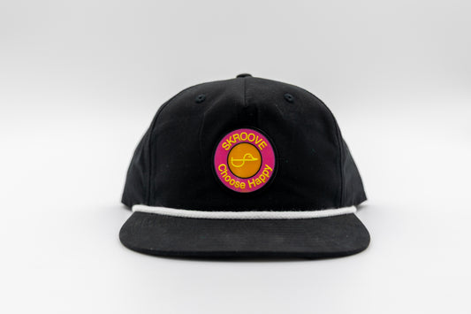 Choose Happy Surf Rope Hat - Black