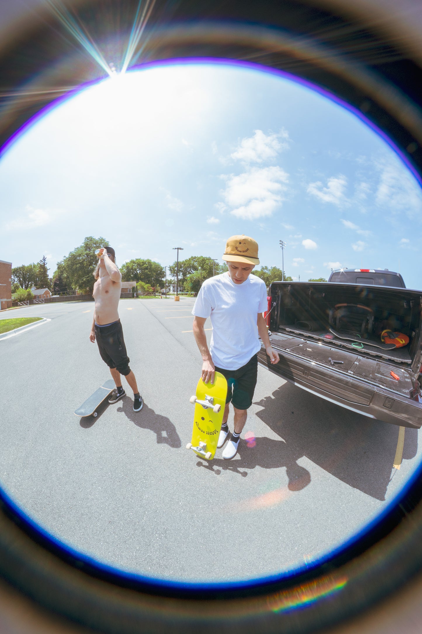 Choose Happy Smiley Surf Rope Hat - Mustard