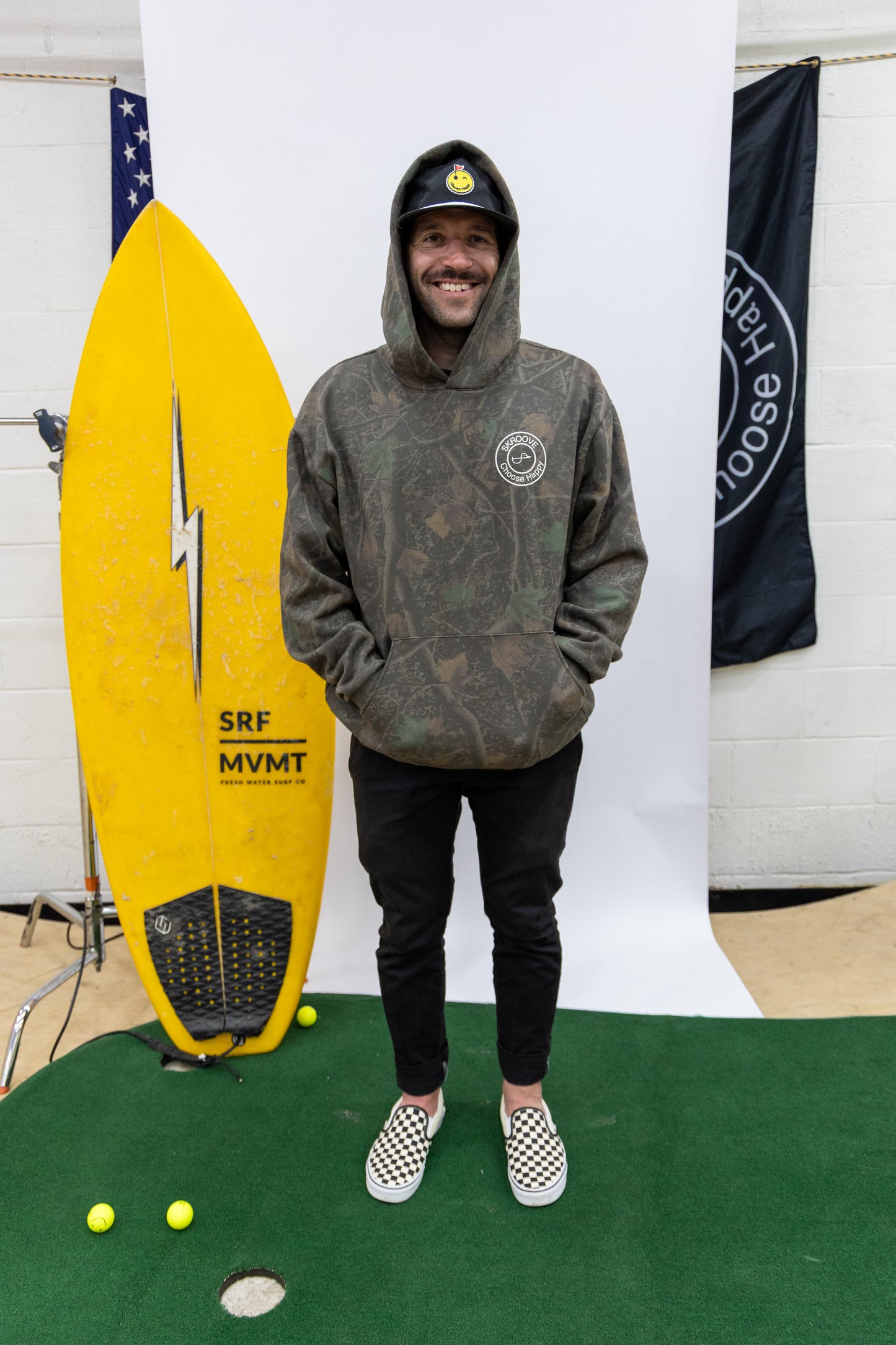 Choose Happy Classic Hoodie - Darkwood Camo