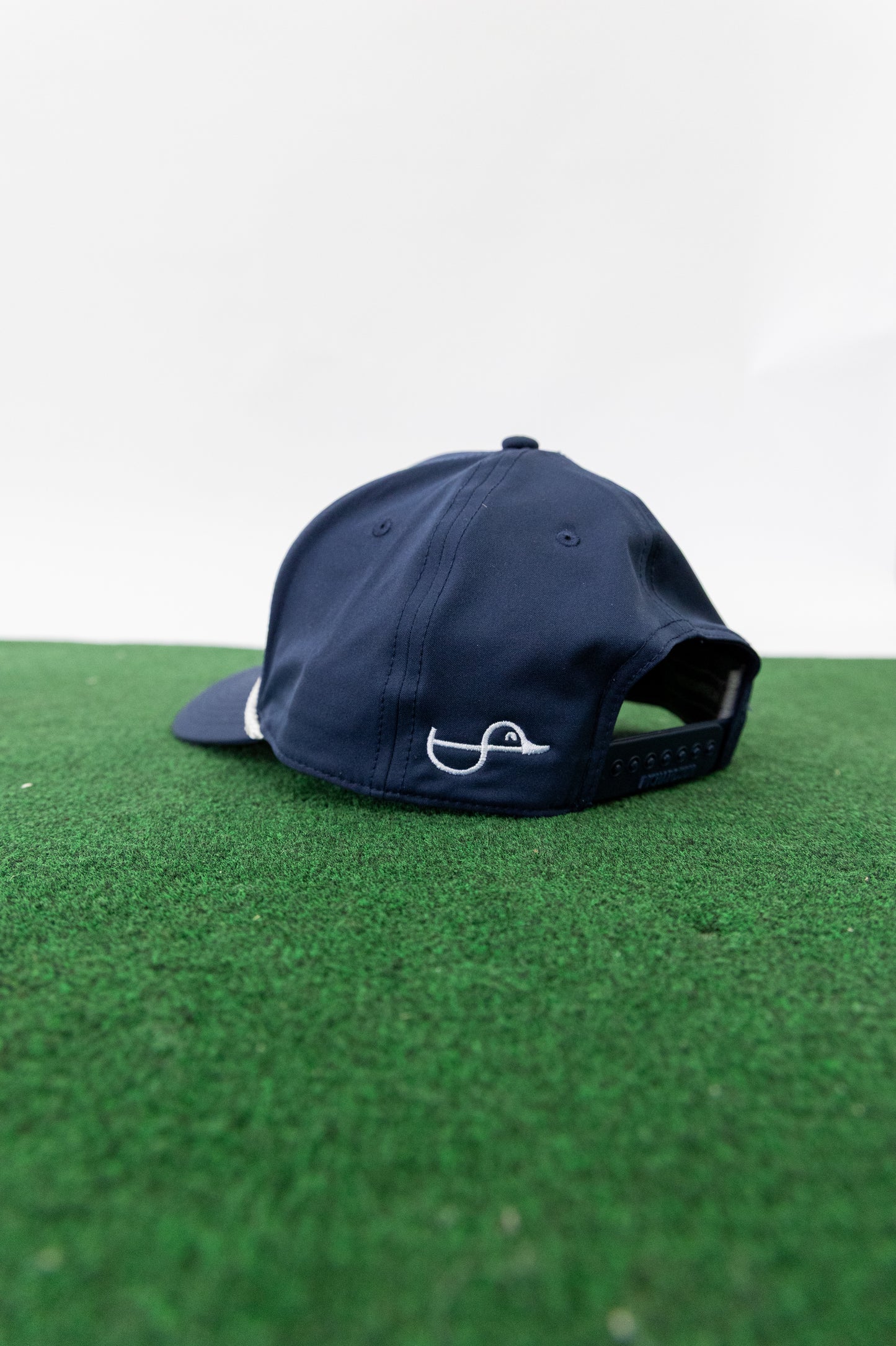 Smiley Golf Ball Rope Hat - Navy