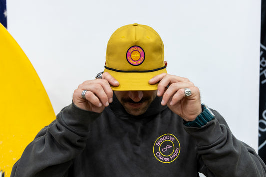 Choose Happy Surf Rope Hat - Mustard