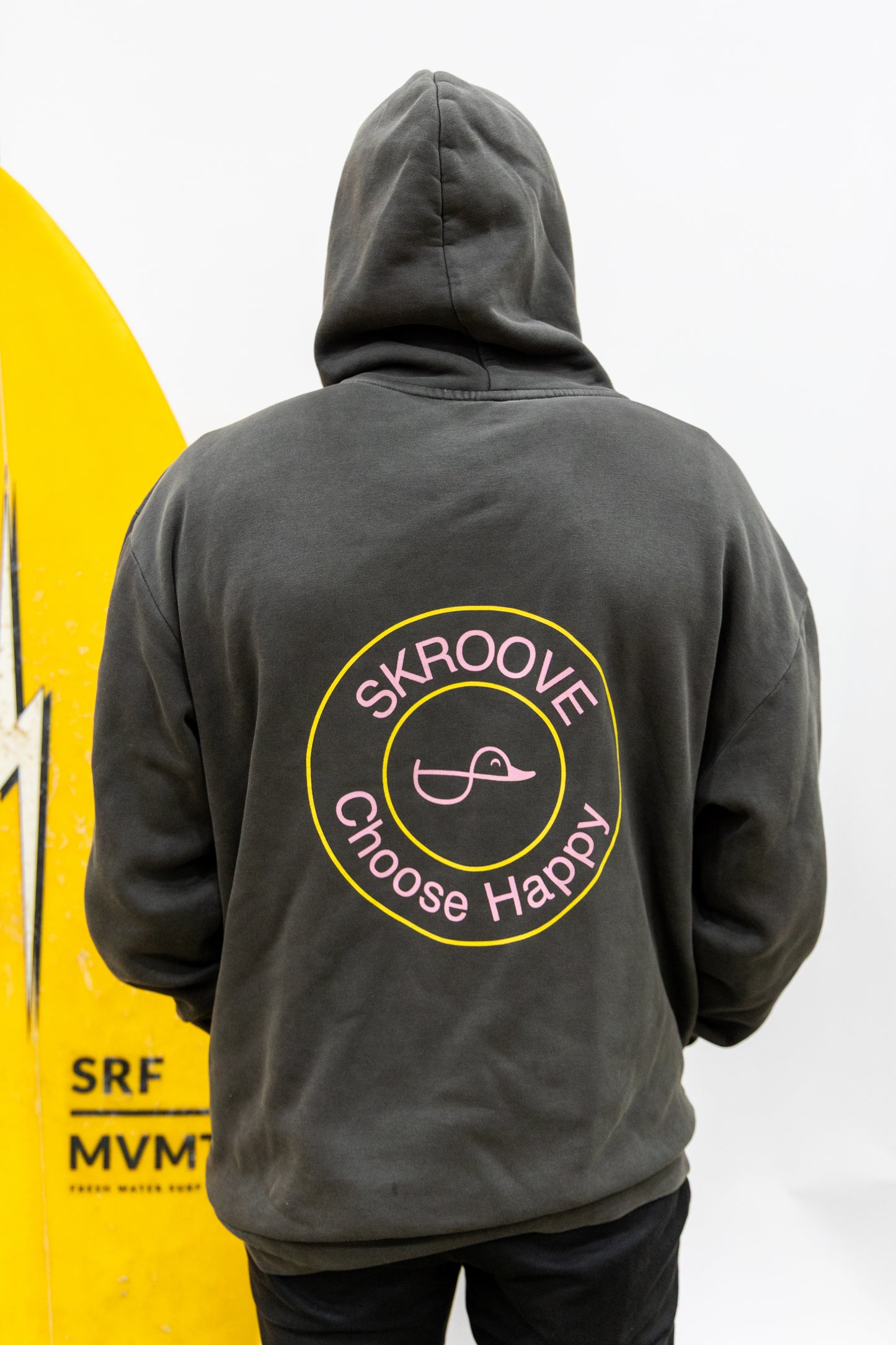 Choose Happy Classic Hoodie - Pigment Black
