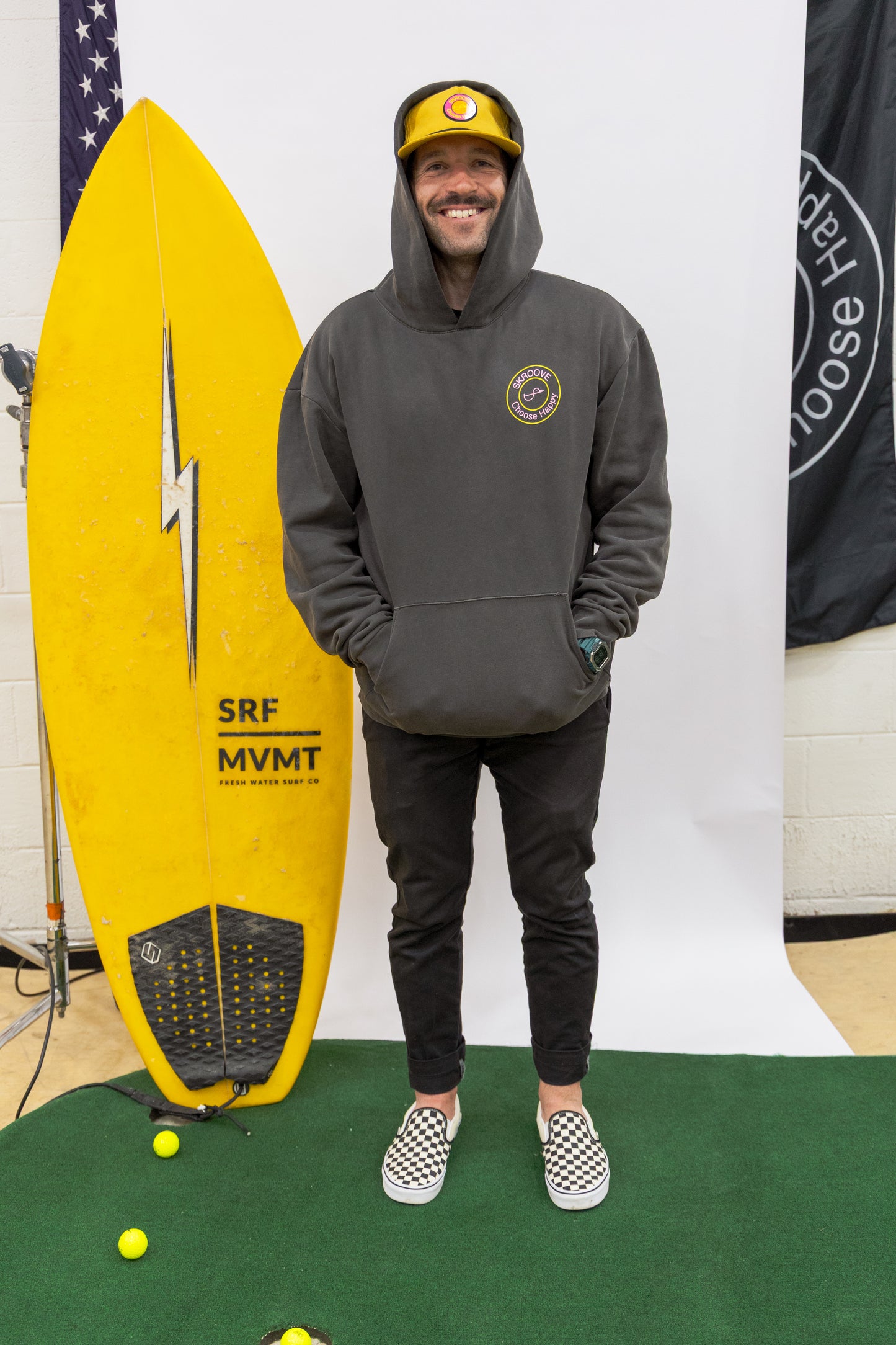 Choose Happy Classic Hoodie - Pigment Black